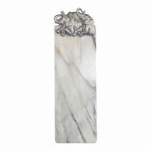 Vintage 1986 ARTHUR COURT Aluminum ELEPHANT Marble CHARCUTERIE BOARD 19.5"